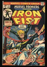 Marvel Premiere #15 VF- 7.5 1st Appearance Origin Iron Fist Marvel 1974 picture