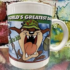 Tasmanian Devil WORLD'S GREATEST DAD Coffee Mug Cup Fishing Golfing Father's Day picture