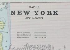 Vintage 1893 NEW YORK CITY NY Map 14