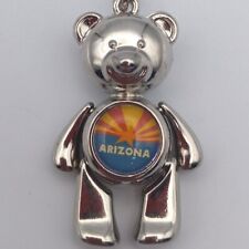 Arizona Metal Teddy Bear Keychain Key Fob Ring Cute Souvenir Moving Joints Arms picture