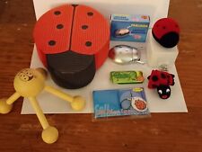 MIXED LOT OF LADYBUG COLLECTIBLES MAGNIFIER,SMALL TIN,KEEPSAKE BOX, SEE PICS picture