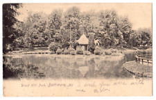 Baltimore Maryland c1905 Druid Hill Park, Lake, vintage Rotograph undivided back picture