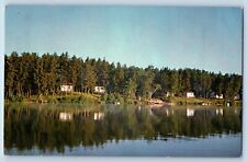Park Rapids Minnesota MN Postcard Long Lake Resort Waterfront View Building 1960 picture