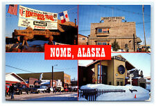 Postcard Nome, Alaska AK gold dog races ACE706 picture