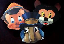 Walt Disney Archives LOT OF 3 PINOCCHIO Jiminy Cricket Masks Gillette 1939 2003 picture