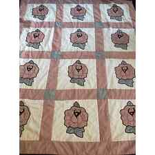 Vintage Pansy Quilt 93x78 picture