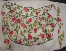Flirty Vintage Light Cotton Half Apron with Twining Roses and a Pocket picture