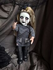 OOAK Creepy Goth Doll, Handpainted, 18 In. Halloween picture