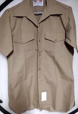 US Marine Corps Charlie Service Shirt, Khaki, Short Sleeve, Med picture