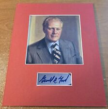  President Gerald R. Ford  Vintage Hand Signed Autograph - Matted w/ Color Photo picture
