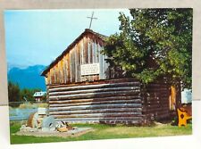Postcard St Ignatius Mission Montana Log Cabin Vintage Souvenir Unposted picture