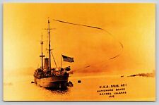 Military~USS Dixie AD-1 Ship Homeward Bound @ Azore Islands~Vintage Postcard picture