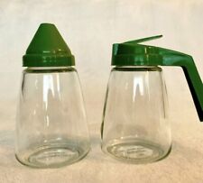 Vintage Retro Federal Housewares Creamer and Sugar Glass Bottle Set  picture