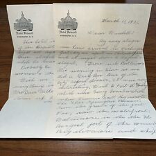 1931 Antique Correspondence: Hotel Driscoll, Washington DC Letterhead: City Tour picture
