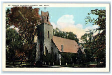 c1930's St. George Episcopal Church Lee Massachusetts MA Unposted Postcard picture