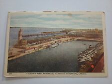 VINTAGE POSTCARD THE VICTORIA PIER AT MONTREAL HARBOUR CANADA POSTED 1946 picture