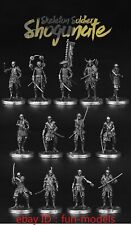 White Bronze Ancient Skeleton Ghost Warrior Soldier Model Tabletop Ornament picture
