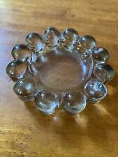 Vintage Large Round Heavy Chunky Thick Clear Glass Ashtray  5
