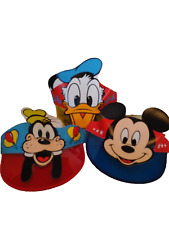 Vintage Disney VISORS Mickey Mouse, Donald Duck, Goofy: Adjustable See Thru Bill picture