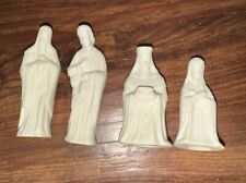 MADISON AVENUE GLAZED BISQUE  4 PIECE NATIVITY SET Replacements (Mary, Wisemen) picture
