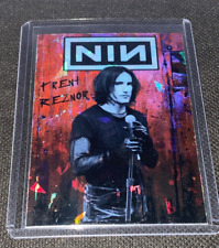 NIN - Trent Reznor Handmade Refractor Holographic Grunge Card   merch cd poster picture