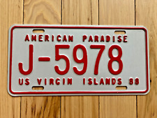 1988 US Virgin Islands (USVI) License Plate picture