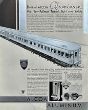 Alcoa Aluminum Ad 1933 Pittsburgh PA George M Pullman Railroad Cars picture
