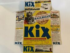 Vtg General Mills Kix Railroad Train Stock Cut Out Cereal Box Lot of 8 Partials picture