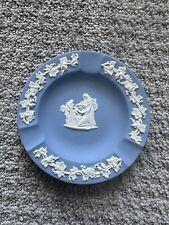 Vintage Wedgwood Small Ashtray Blue Jasperware Plate Cupid as Oracle 4 3/8” picture