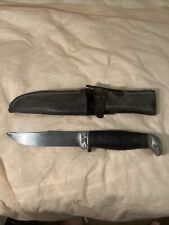 Vintage Case XX 365 Fixed Blade Hunting Knife Well Used W/ Damaged Sheath picture