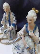 Vintage Pair Bone China Doll Figurine 19cm picture