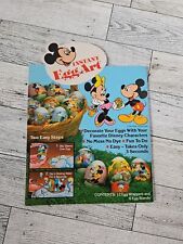 Vintage 80s Disney Easter Instant Egg Art 12 Wrappers Mickey Mouse Minnie Pluto picture