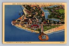 Postcard Air View Chamberlin Hotel,Fort Monroe Old Point Comfort Virginia   C-13 picture
