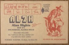 QSL Card -Anchorage, AK - 1982 -  AL7H - Alan Higbie - Postcard picture