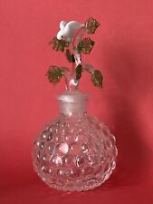 Antique Delicate Hobnail Dove Branches Hand Blown Glass Rare Hollywood Regency picture