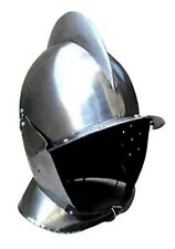 Dual Face Medieval Knight European Closed Burgonet Armor Helmet Decorative Gift picture