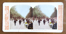 antique STEREOGRAPH Stereoview des Champs Elysees FRANCE 1905 Kawin and Co. picture