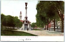 Postcard - Soldier's Monument and The Common, Worcester, Massachusetts picture