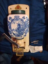 Vintage De Ve Porcelain Wall Mounted Coffee Grinder Made In Holland Never Used  picture