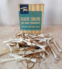 TONI Vintage Plastic Curlers for Home Permanents 51 Curlers incomplete box Rare picture