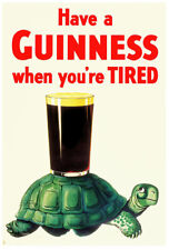 Have a Guinness - Turtle - Vintage Advertising Poster - Beer and Wine Print picture