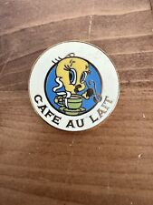 Tweety Bird Cafe Au Lait Enamel Pin Vintage Collectible Round Pin Looney Tunes picture