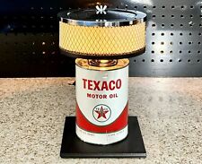 Authentic Texaco Premium Oil Can Lamp with Chrome Air Cleaner Shade picture