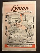 1949 Lyman Gun Sight Corp. World Standard for Sportsmen Vintage Print Ad picture