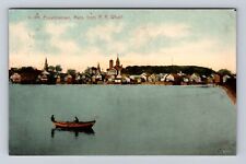 Provincetown MA-Massachusetts, From Railroad Wharf, Vintage c1907 Postcard picture