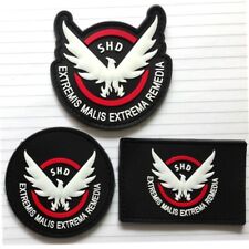 3Pcs 3D PVC The Division SHD Rectangle Cosplay RUBBER HOOK LOOP PATCH BADGE picture