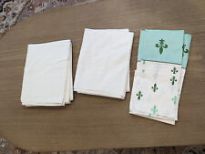 Vintage 1960s Lady Pepperell Trefoil Pillowcases and Schwob Linens Bed Sheets picture