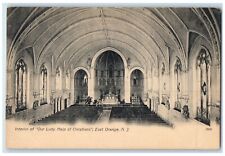 c1905 Interior Our Lady Help Christians East Orange New Jersey Vintage Postcard picture