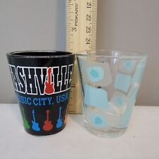 Lot of Two Nashville and Memphis Shot Glasses. Music City.  picture