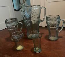 Vintage 1990’s Coca Cola Pitcher And 4 Glasses picture
